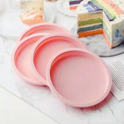 6 Inch Silicone Small Green Plate Cake Mold Round Love Layered Rainbow Baking Tray Christmas Mold Cake Tool