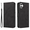 For Samsung Galaxy A07 5G/A06 4G/A06 5G Case Stand Wallet Leather Phone Cover Curved Line Wrist Strap