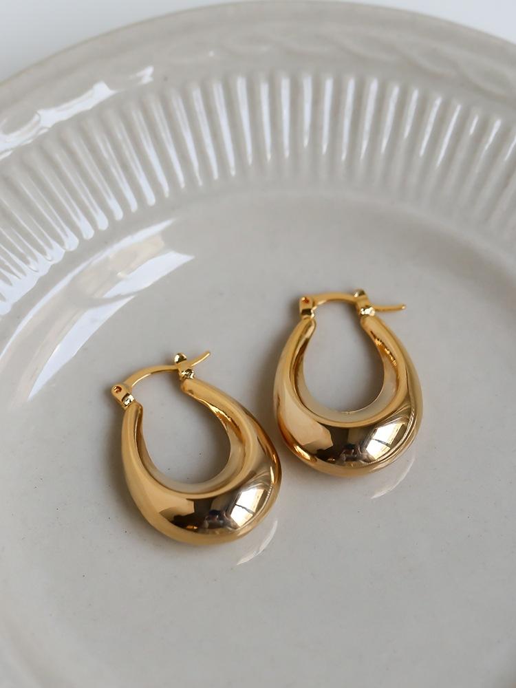 

PANJBJ925 Sterling Copper Geometry Classics Earrings For Women Exaggerate Design Office Fashion Zircon Party Gift Dropshipping