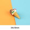 Simulation Ice Cream Resin Hair Clip, Keychain, and Shoe Buckle Accessories