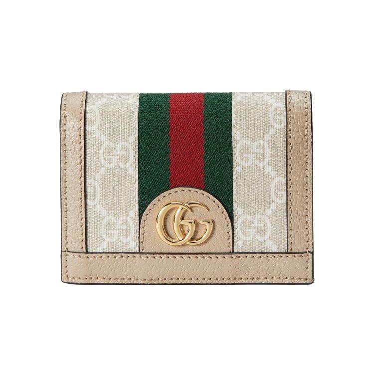 

Gucci Ophidia Logo Stripe Canvas And Leather Wallet Women wallet Beige White 523155-UULAG-9682 Box(Basic Set+Box)