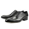 Fashion Wedding Shoes Top Layer Cow Leather Handcrafted Elegant Formal Office Business Non Slip Wear Comfortable Fashion Dress Man Shoes