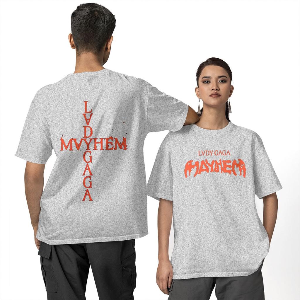 Lady Gaga Mayhem T-Shirt Male 2025 Tour Album Vintage Cotton T Shirts Beach O Neck Trending Tee Shirt Wholesale Oversized Tops