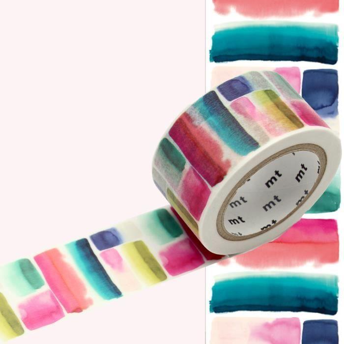Masking Tape MT BlueBelleGray Muralla aquarelle 2,4cm x 7m Multicolore - Assort.