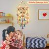 Bohemian Lace Wall Hanging Photo Display with Lights and Clips for Bedroom Decoration