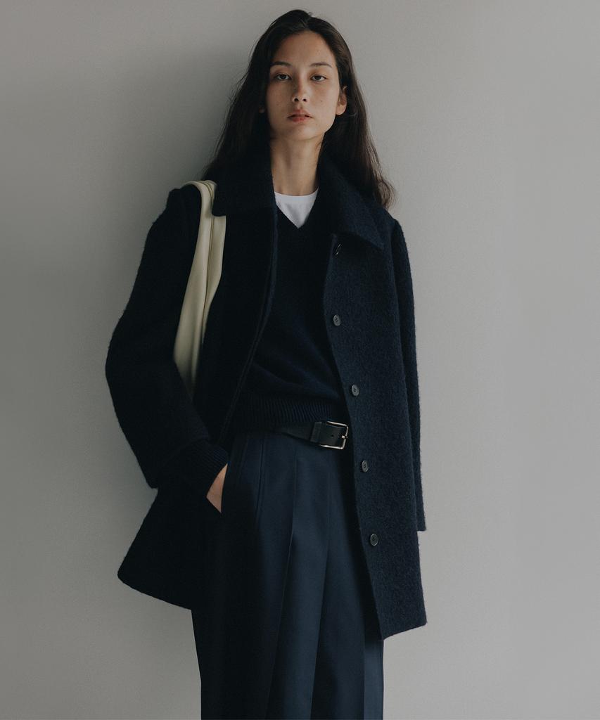 Beullaengkeulumumeon Fleur Pleated Wrap Skirt_Navy