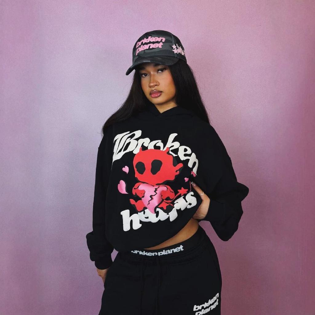 Trendy brand pullover printed long-sleeved hoodie sweater jacket loose Y2K