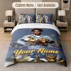 Set Biancheria da Letto 3 Pezzi Kendrick Lamar, Testo Personalizzato con Nome, 1 Copripiumino e 2 Federe per Camera da Letto