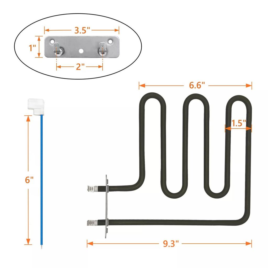 Masterbuilt 9907090033 Elektrická udiareň Vykurovací článok Tvar B 800 W