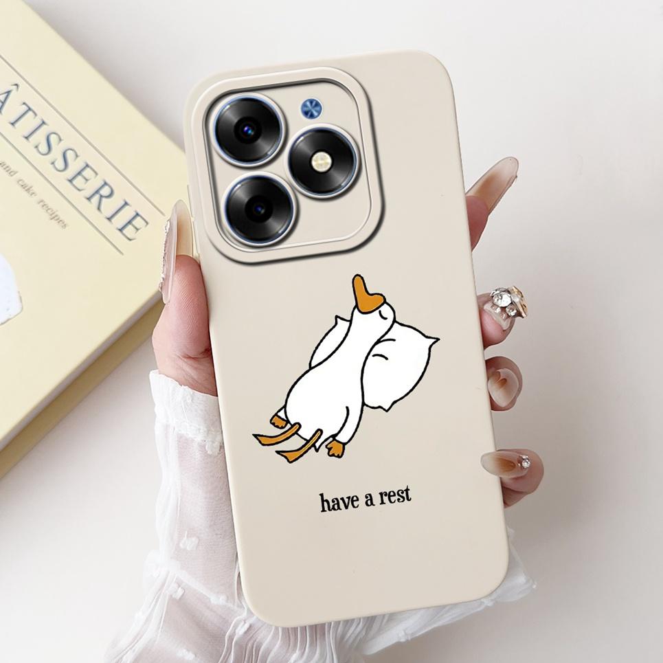 Luxus Modische Rückabdeckung Für Tecno Spark GO 2024 BG6 Hülle Weiches Silikon SparkGO 2024 Handyhülle Hase Katze Blume Panda Funda