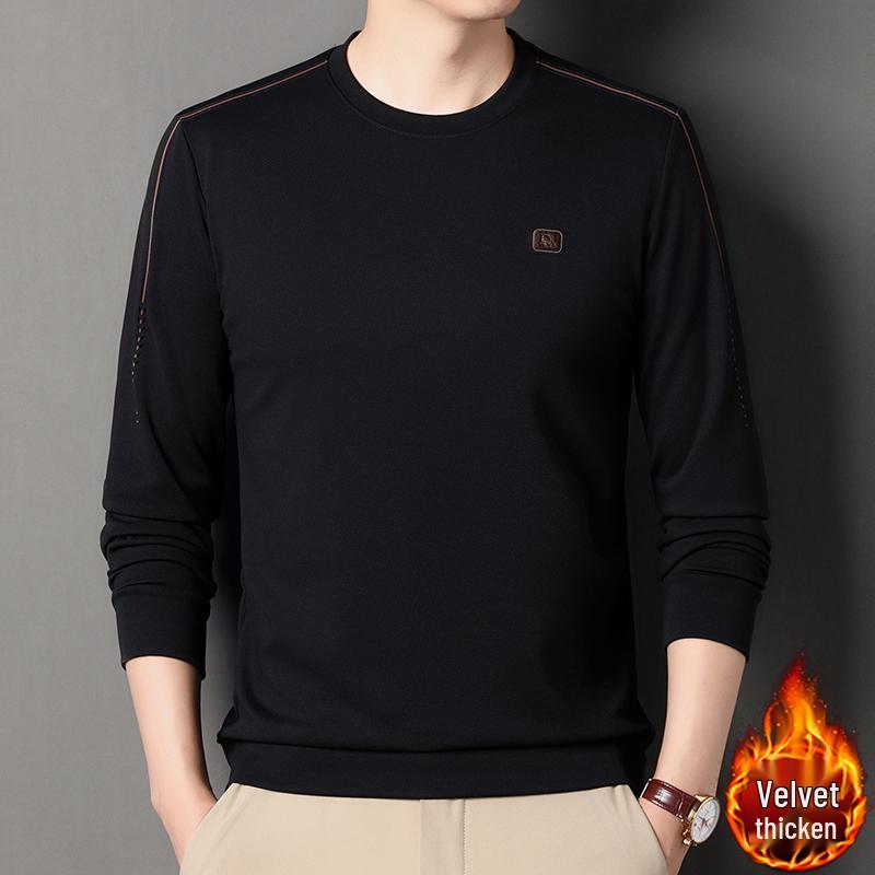 Woodpecker Men's Autumn Long Sleeve Round Neck Casual Base Shirt