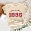 Oryginalny Unisex T-shirt z 1986 roku Vintage 1986 Graficzne Koszulki na Urodziny Unisex Koszulka na 40. Urodziny Prezent na 40. Urodziny Dla Unisex