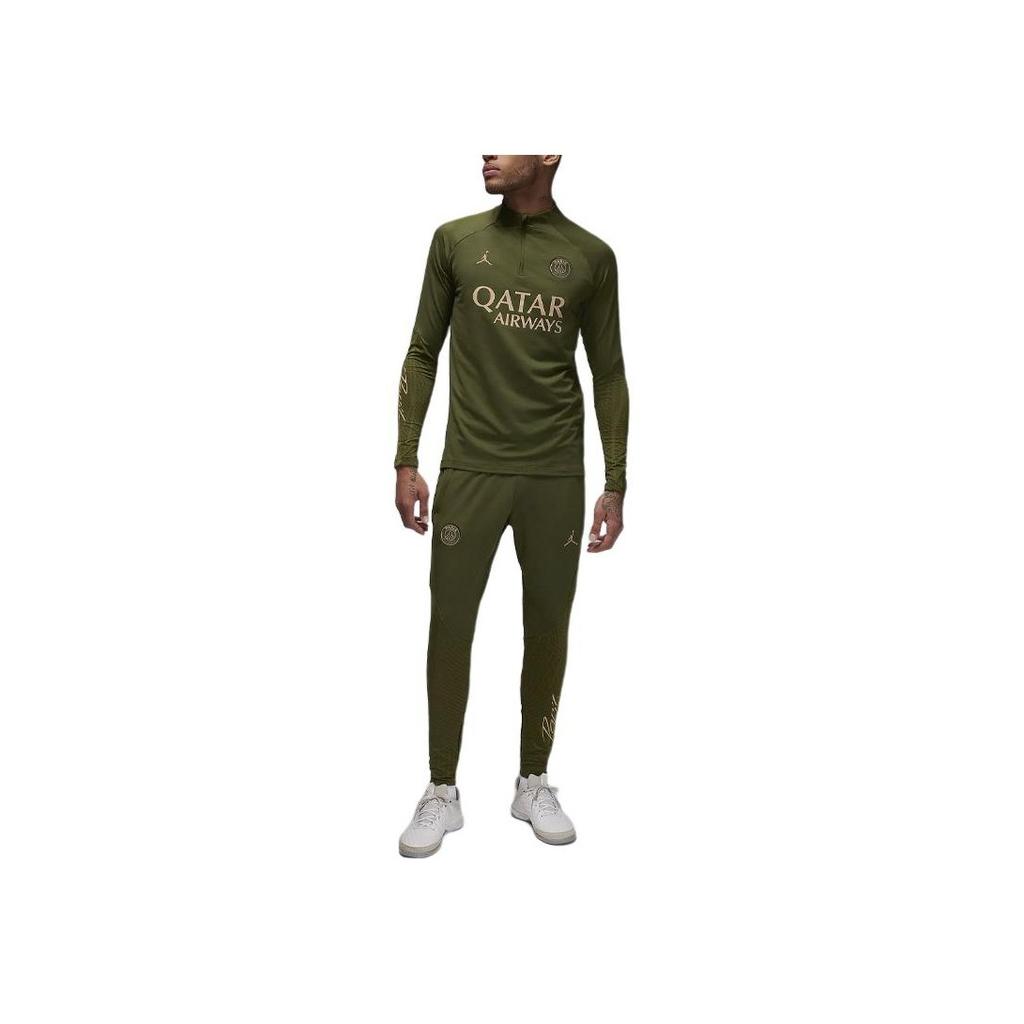 Jordan Paris Saint-Germain Strike Fourth Embroidered Logo Jogger Soccer Pants Men Bottoms Olive-Green FD7105-326