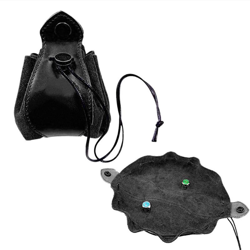 Dice Drawstring Pouch Tray Designs PU Leather Dice Tray Jewelry Coin Pouch Drawstring Storage Bag Dice Organizer