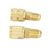 Refrigerant Adapter R22 M1/4SAE X F5/16SAE R410 M5/16SAE X F1/4SAE Copper Swivel Adapter