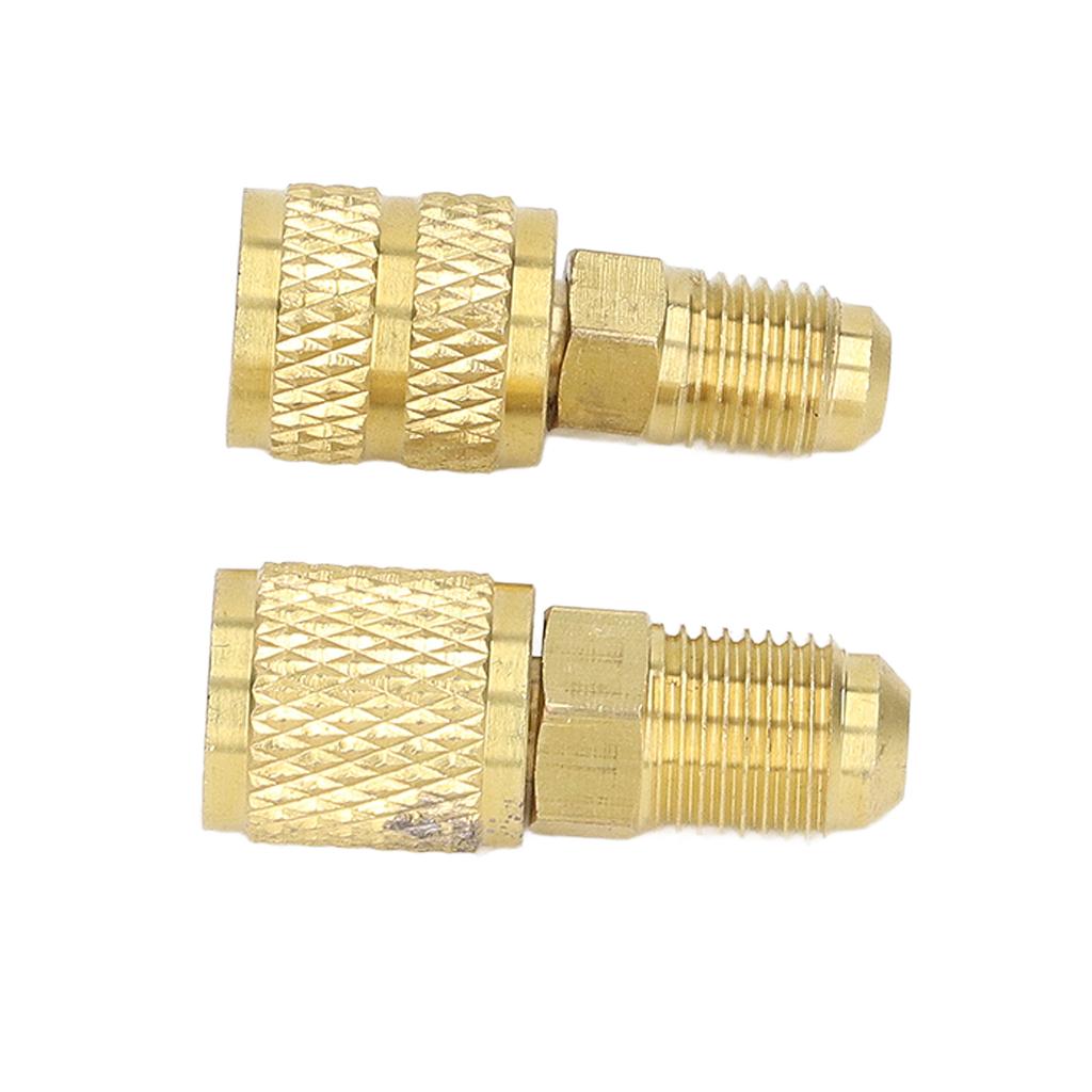 Refrigerant Adapter R22 M1/4SAE X F5/16SAE R410 M5/16SAE X F1/4SAE Copper Swivel Adapter