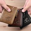 Vintage RFID Leather Wallet | Anti Magnetic Coin Purse | Zipped Pocket Bag | Card Holder
