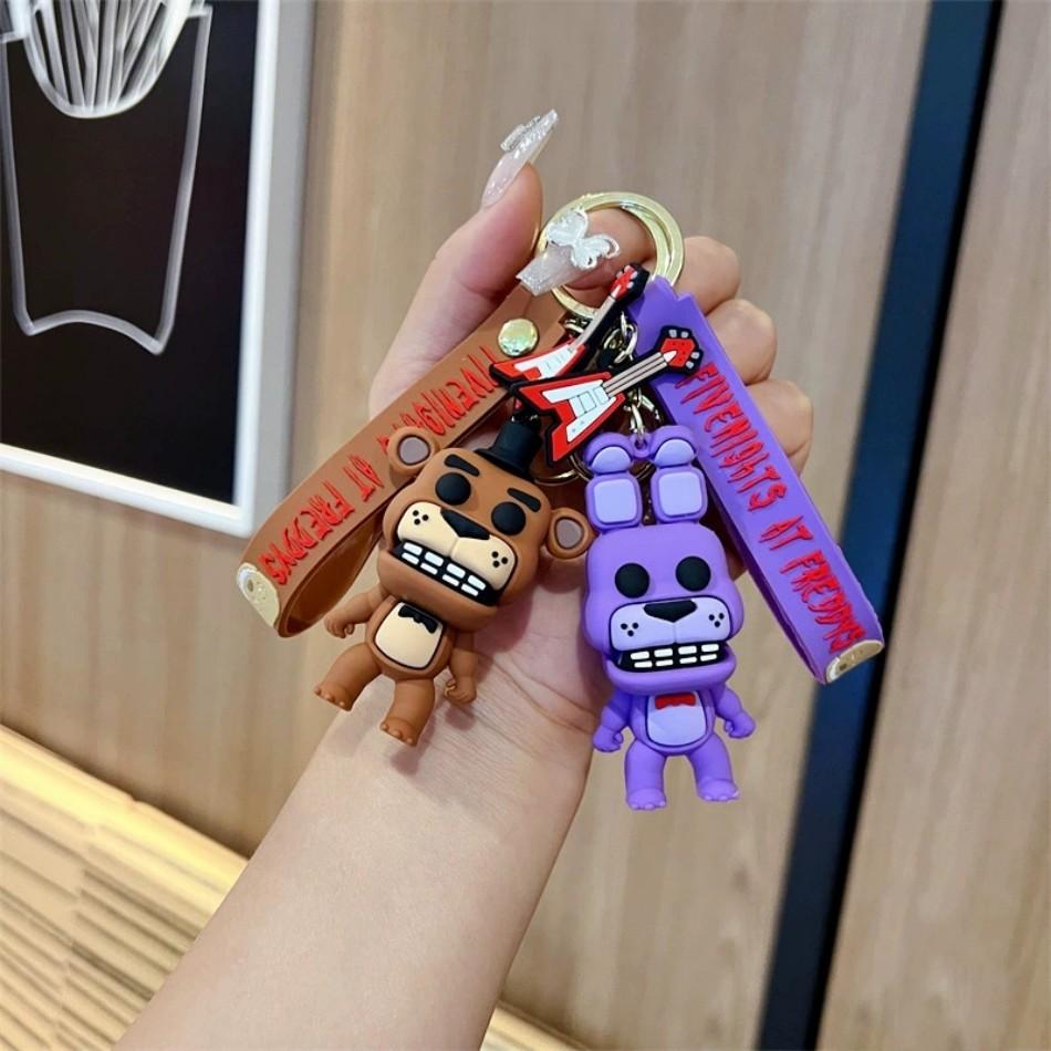 Cartoon-Spiel-Actionfigur FNAF Freddys Fazbear Bär Puppenmodell Spielzeug Fünf Nächte Freddy Schlüsselanhänger für Kinder Geburtstagsgeschenk