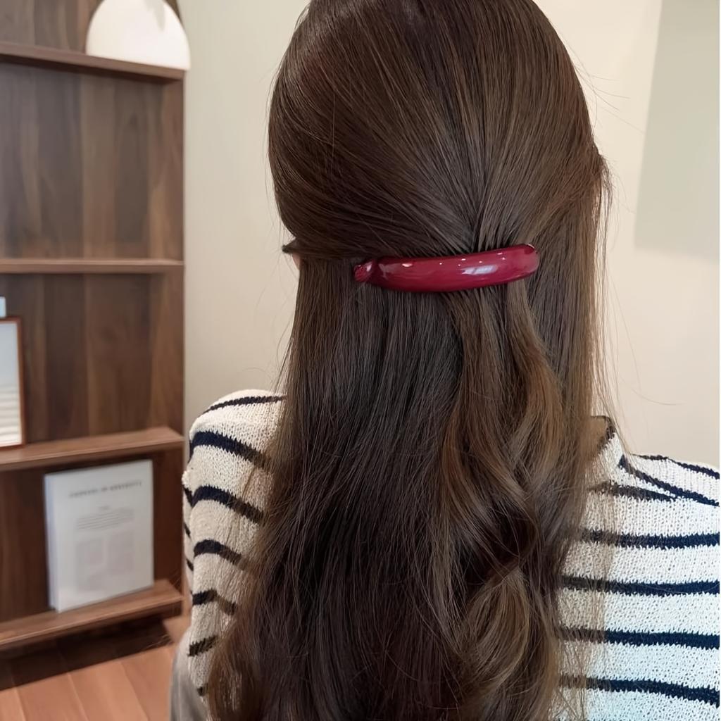 Banana Hair Clip, Horse Tail Buckle Clip, One-Word Clip, Retro Twist Clip, Elegant and Simple