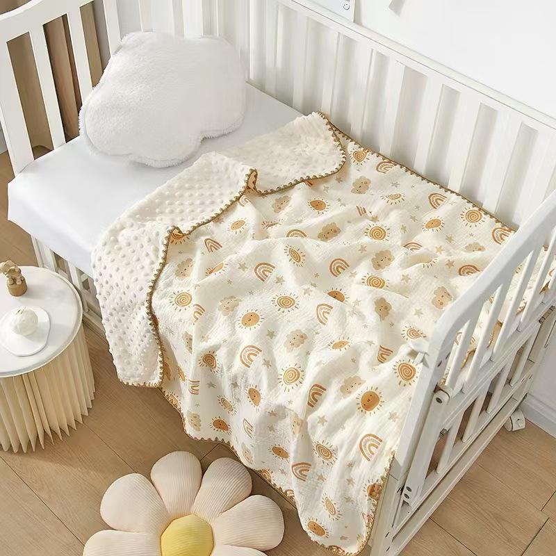 Bean Blanket: Pure Cotton Soft Gauze Baby Towel & Swaddle Quilt for Newborns and Children - Spring/Summer.