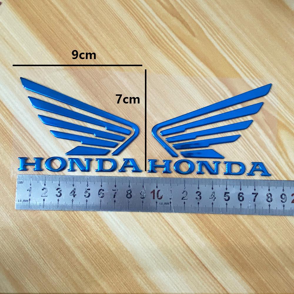 Autocollant Métal Logo Gravé au Laser Réservoir de Carburant Moto Honda