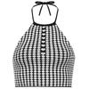 Women Summer Backless Halter Sleeveless Fashion Bare Midriff Vest Crop Top