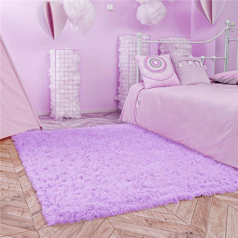 Zottelteppiche zur Wohnzimmeraufwertung Rutschfester Rechteckiger Gemütlicher Teppich, Indoor-Bodenbelag für Kinder Jungen Mädchen Schlafsaal Schlafzimmer Spielzimmer Ästhetisch