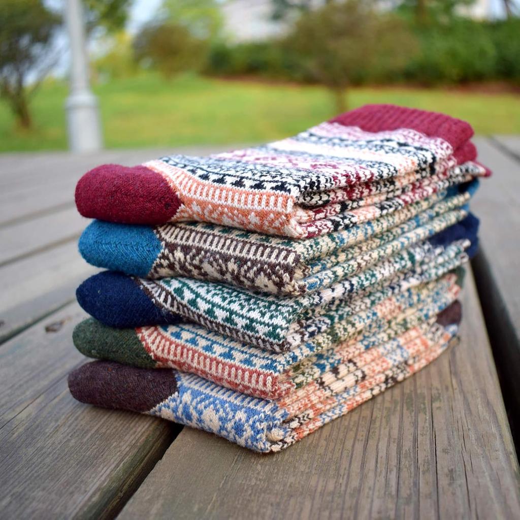 5 párů luxusně měkkých zateplených ponožek zateplených pro teplo za každého počasí Odolné Stylové pro příležitostné outdoorové aktivity a sport Podzim Zimní ponožky