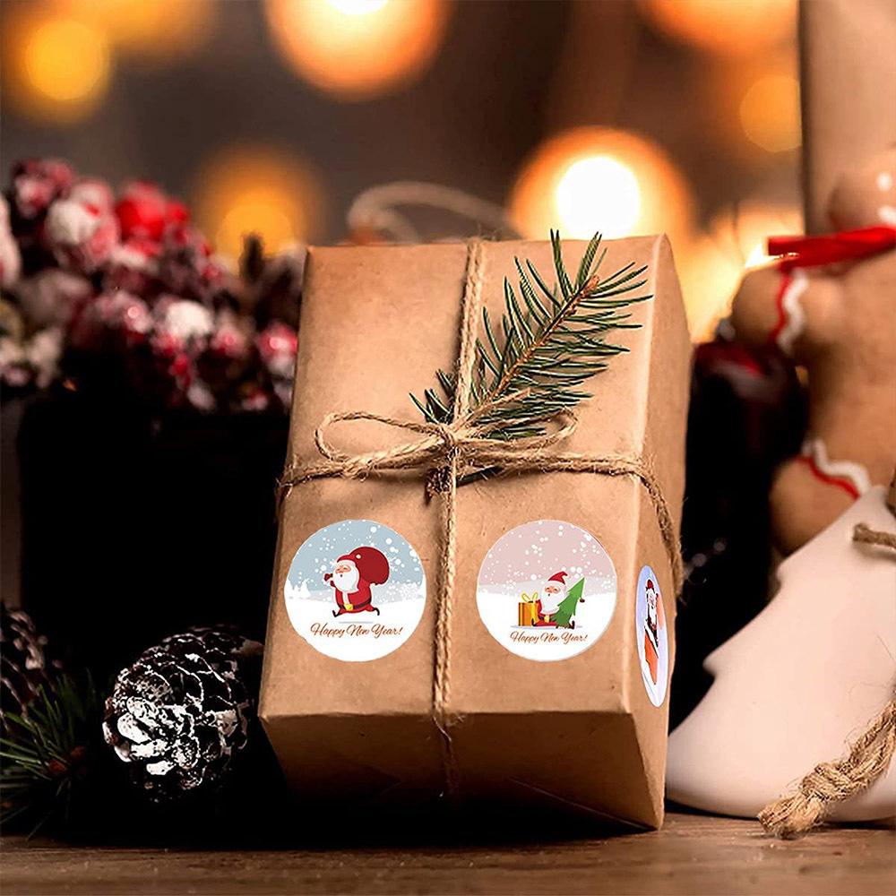 500Pcs Christmas Stickers Christmas Theme  Seal Labels Stickers for DIY Gift Box Baking Package Envelope Decor
