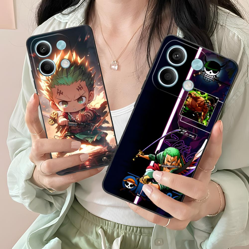 Anime Zoro Mobile Phone Case for Xiaomi Redmi Note 14 13 12 11 A5 3 2 1 Pro Plus 4G 5G Colour Printing Protective Pretty Cover