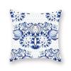 Blue Mandala Flower Geometric Print Pillowcase Living Room Sofa Bedroom Car Office Cushion Cover Home Decoration Ornament