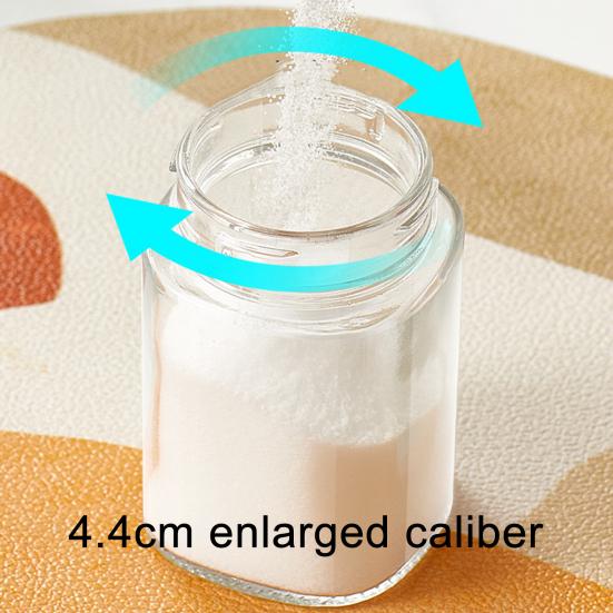 2-In-1 Glass Salt Spice Dispenser with Press-Type Portion Control Airtight 180ml Seasoning