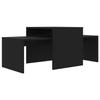 VidaXL Ensemble de tables basses Noir 100x48x40 cm Aggloméré