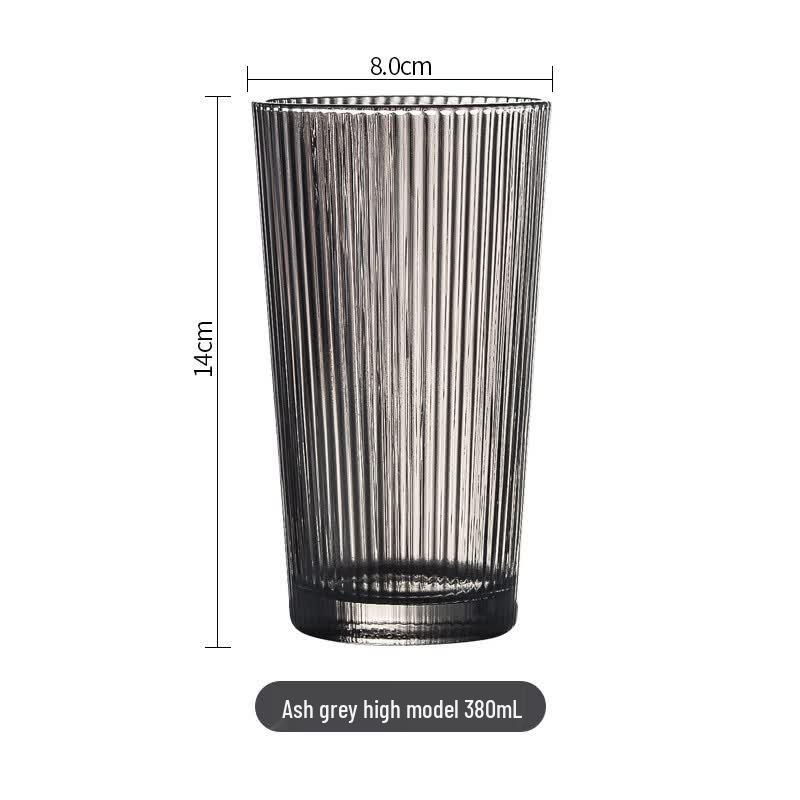MDNG Handmade Striped Glass Beer Mugs - Set of 2