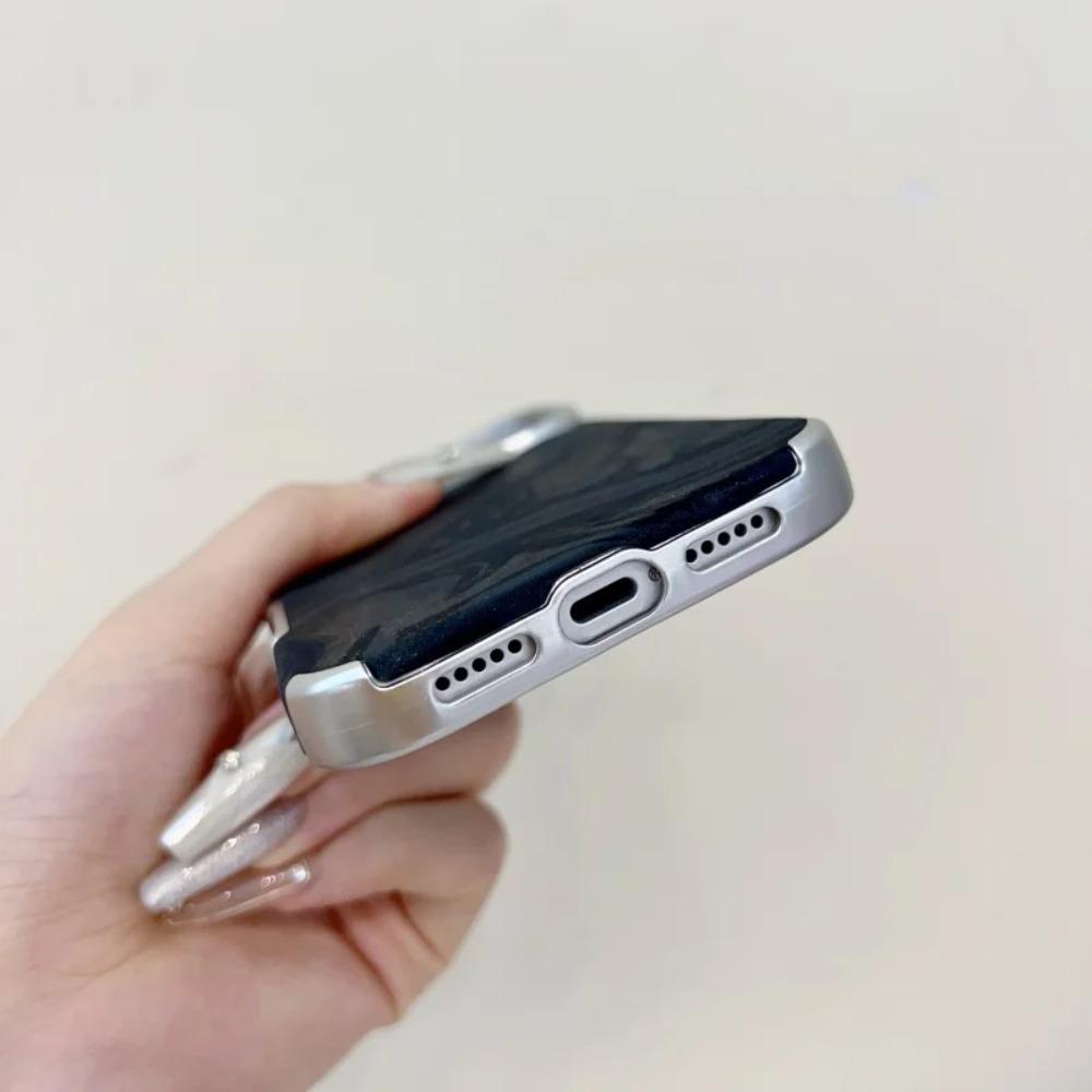 Plating Solid Color Water Ripple Case for iPhone 17 Air 16 15 14 13 12 11 Pro Max Plus Shockproof Candy Soft Armor Funda