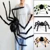 Gruselige Schwarze Spinne Halloween Dekoration Hohe Qualität Spukhaus Requisite Breite 30-125cm