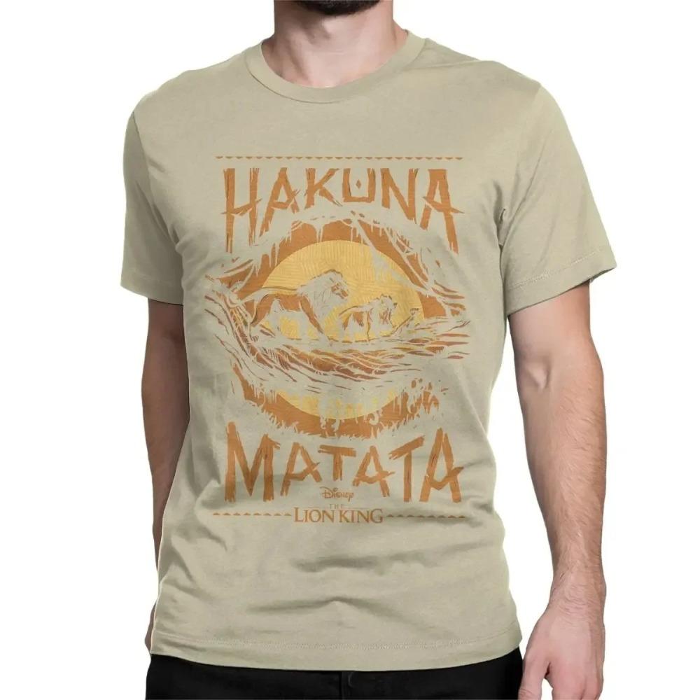 Camisetas para Hombre Mujer El Rey León Impresionantes Camisetas de Algodón Manga Corta Live Action Hakuna Matata Atardecer Camisetas Ropa