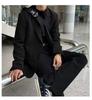 Men's High-End Black Casual Blazer - Korean Style with Shoulder Pads