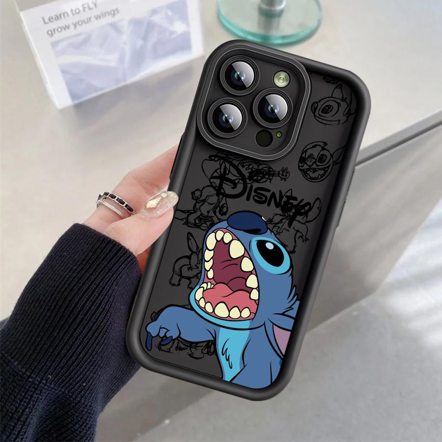 Cartoon Stitch Cool Phone Case for Apple iPhone 15 16 Pro Max 13 14 Plus 12 11 Pro Plus Matte