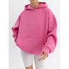 Women's Long Sleeved Hooded Sweatshirt with Loose Fitting Top