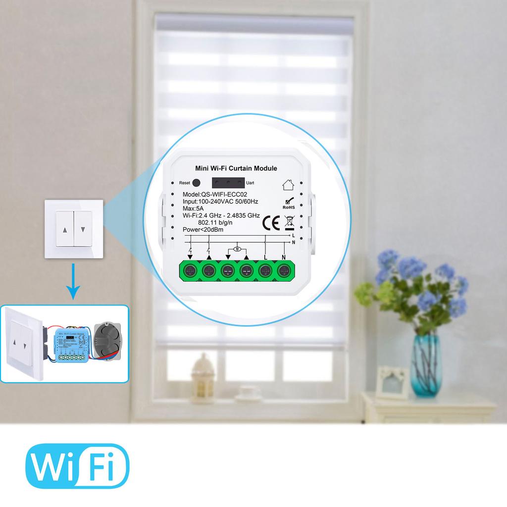 Tuya ZigBee Curtain Module Home Intelligent Appliance Curtain Module Mobilephone APP Remotely Control Compatible Alexa  Home