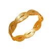 European & American Style Women's PVD Gold-Plated Twist Chain Bracelet - Titanium Steel Light Luxury Jewelry
