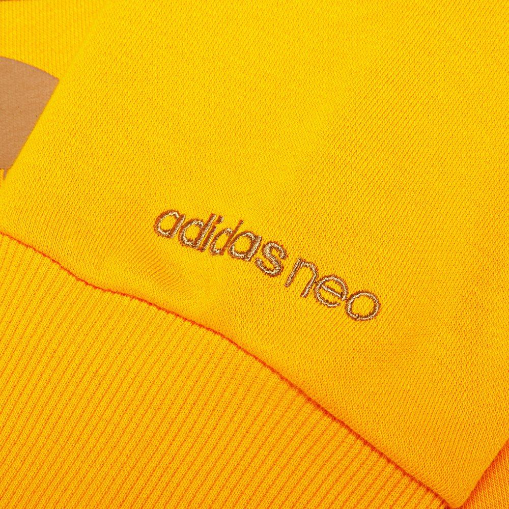adidas Neo Sweatshirts Men's Yellow Crew Neck Moderate Regular HG6594