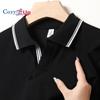 Cozy Up Men's Short Sleeved T-shirt with Scissor Collar, Thin and Fashionable, Simple and Solid Color Half Sleeved Polo Shirt
