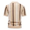 Gant 2025 Summer Embroidery New Breathable Hollow Men's Short Sleeve Polo Sweater Striped Knitted Polo Sweater for Men