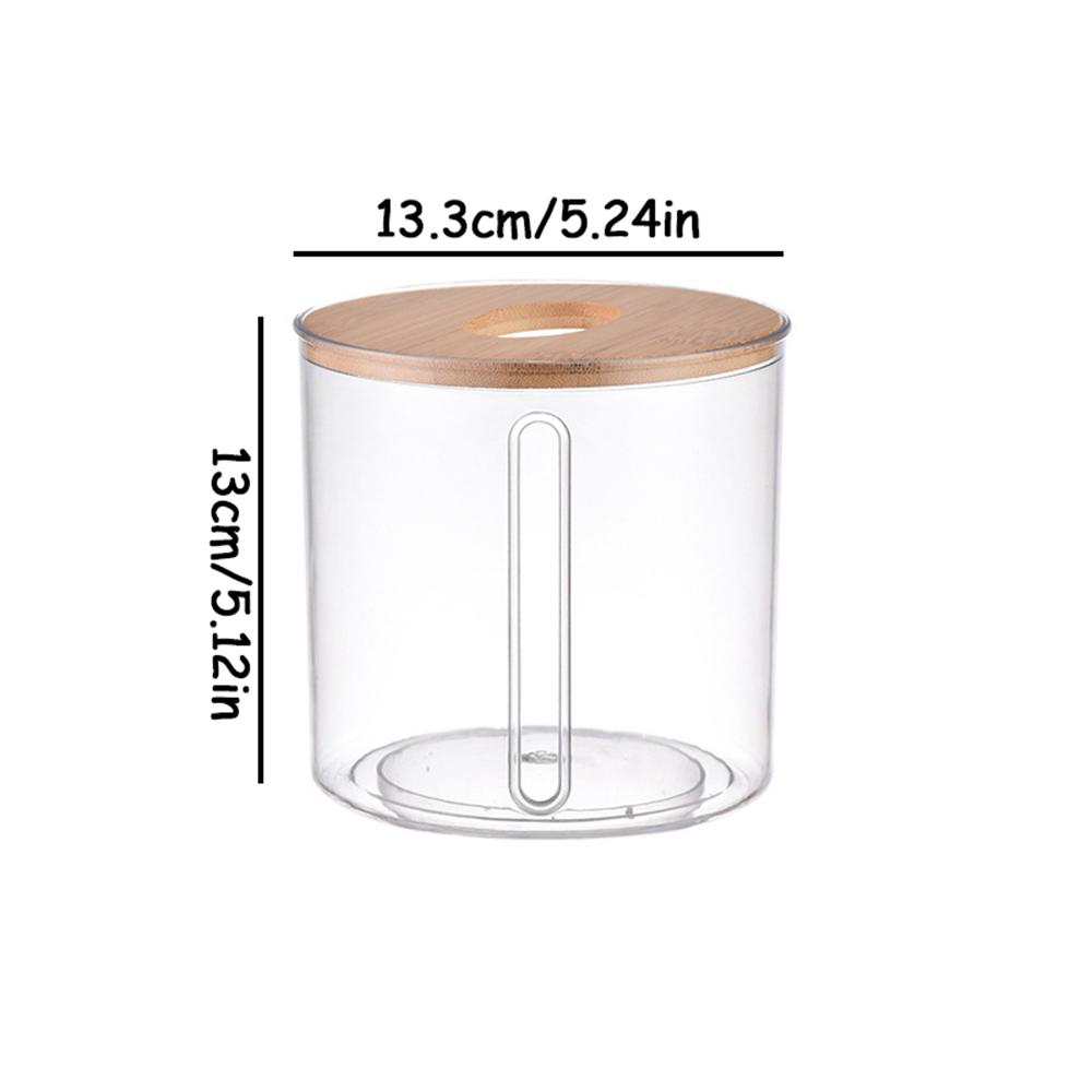 1PC Tissue Storage Box Roll Paper Dispenser Toilet Paper Holder Desktop Tissue Box Napkin Containers With Wood Cover for Bathroo