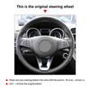 Für Mercedes Benz W205 W176 W246 C117 C218 X218 W213 X156 X253 W166 X166 W470 EQV W447 Auto Lenkrad Lederabdeckung Zierleiste