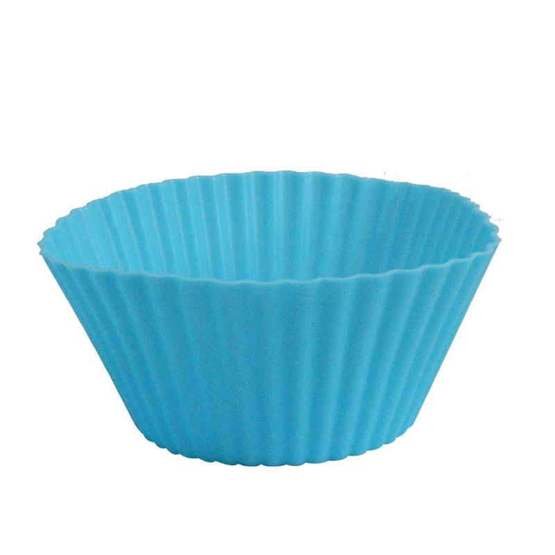 12pcs Round High Temperature Resistant Silicone Small Cake Cup Mold High Temperature Resistant Kitchen Baking Accessories
