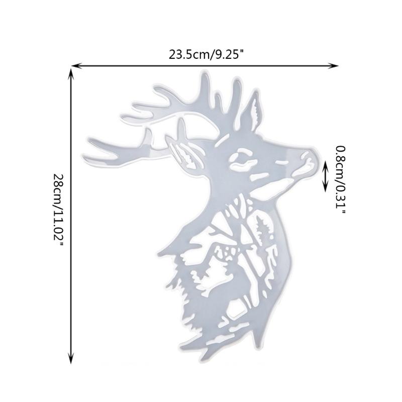 Elk Head Resin Molds Christmas Deer Silicone Molds Animal Epoxy Casting Mould for Wall Hanging Mount Decor DIY Crafts