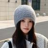 Wool Hat Women's Winter Fashion Pearl Plaid Knitted Hat Outdoor Thermal Hat Winter Hats for Women, Beanies for Women, Hats for Women Winter